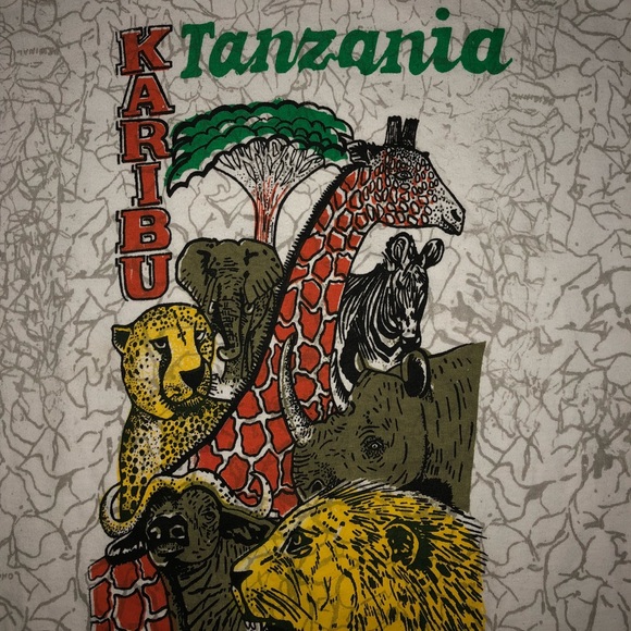 VTG TANZANIA AFRICA ANIMAL LOVER HIPSTER SUPREME - Picture 3 of 4